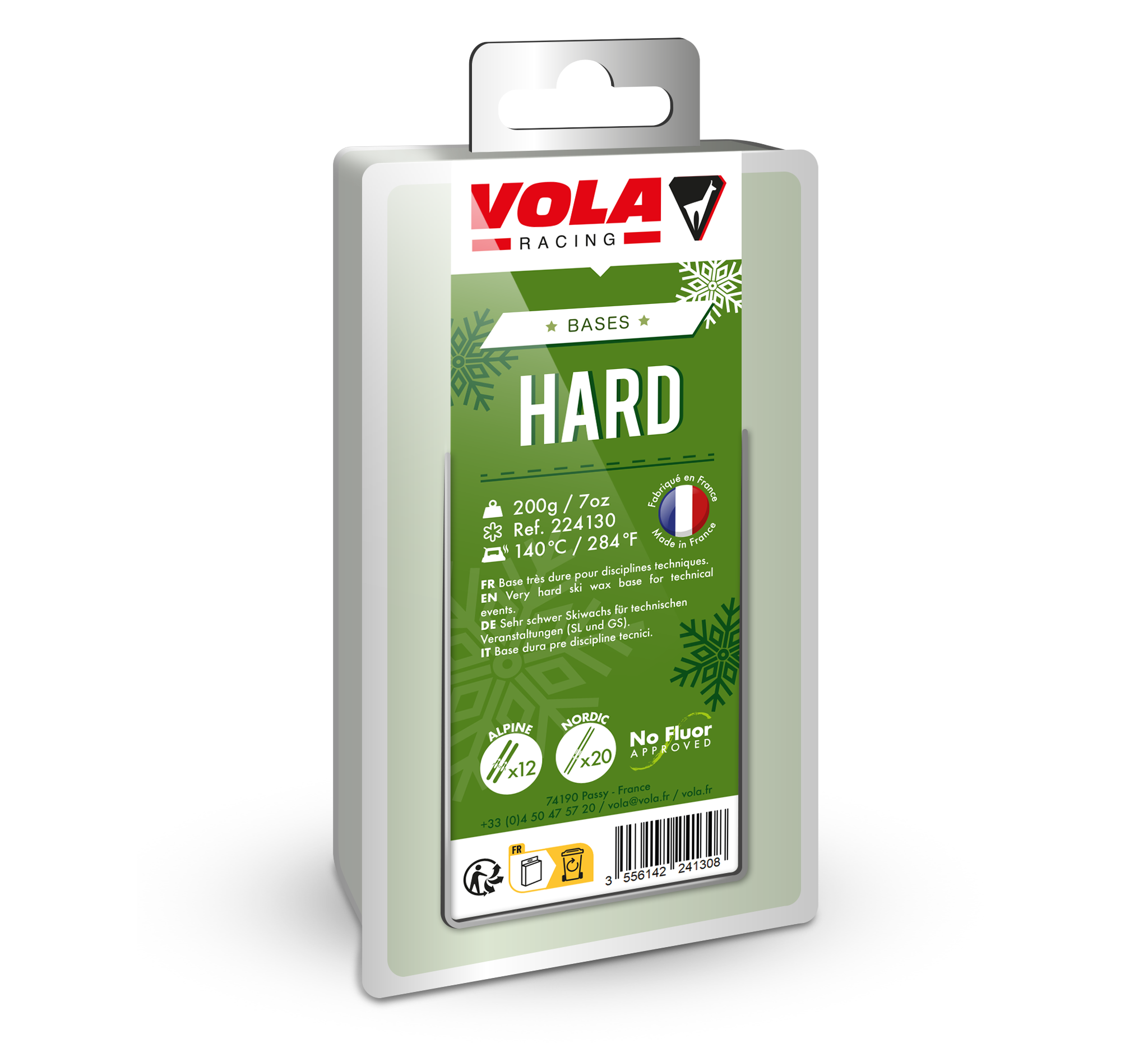 Base Skiwachs - Hard - Slalom geeignet | Vola Racing