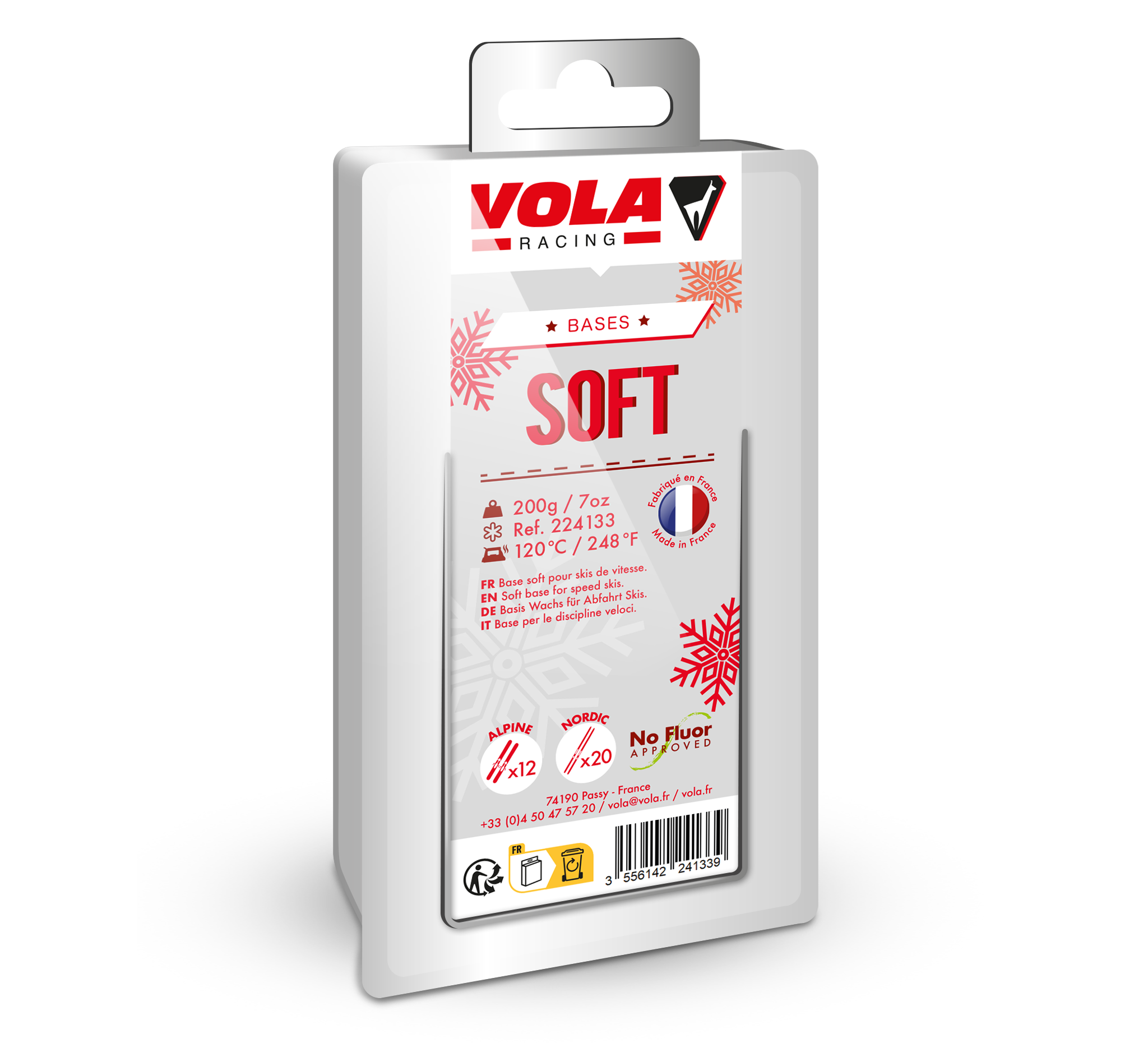 VOLA SOFT & HARD BASES 各200g Base Skiwachs - Soft | Vola Racing | 200g