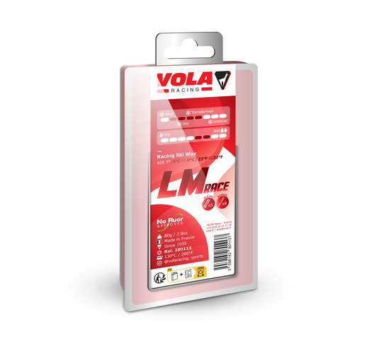 Cire de course pour ski - Rouge | Vola Racing | 200g