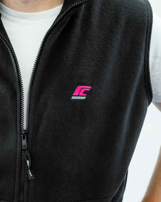 raze-cat Fleece Weste - Frontal Logo Detail