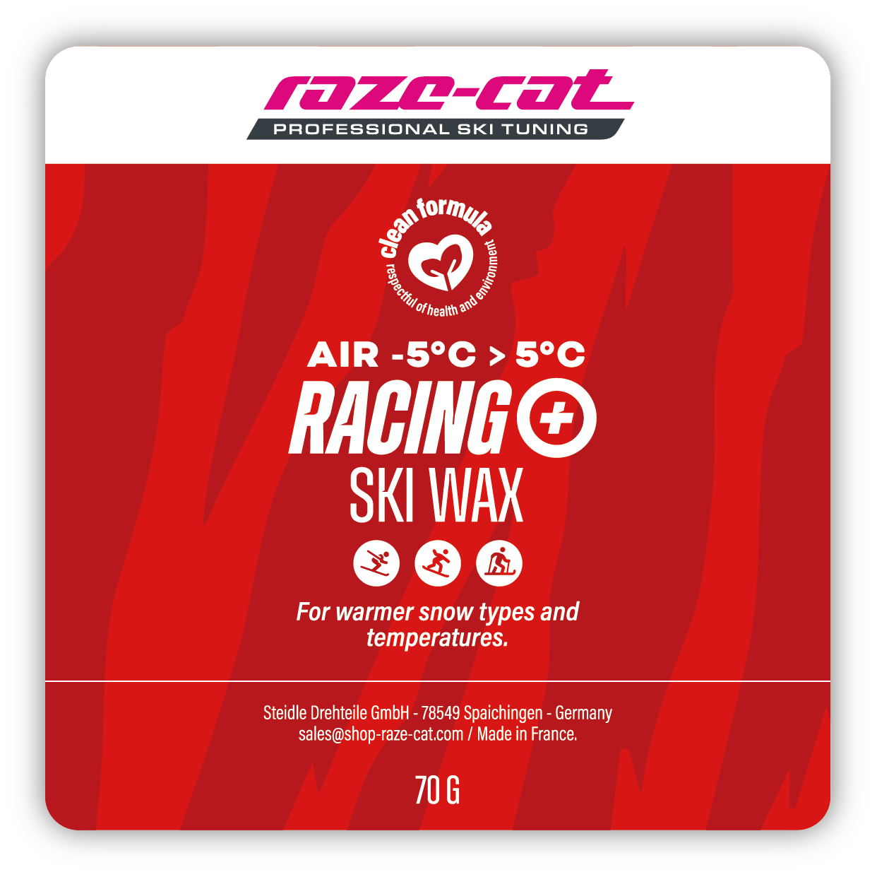 Wax Racing Ski wax | Racing Plus | Red | raze-cat