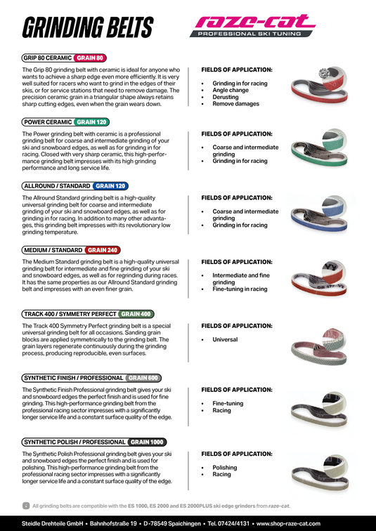 Sanding Belt ES 2000 raze-cat | Standard Red | Medium Grit 240