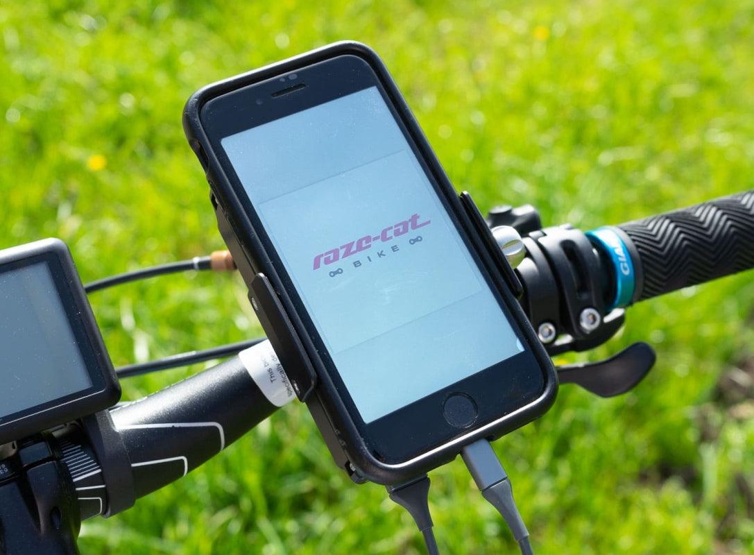 Handy-Halterung Fahrrad mit Akku | POWER MOUNT Slim | Profi-Set - raze-cat